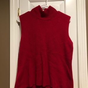 Neiman Marcus 100% Cashmere Sleeveless Turtle Neck